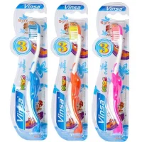 Дитячі пластикові зубні щітки дитячі у вигляді Дельфіна Vinsa Soft 15 см від 3-х років в упаковці 12 шт