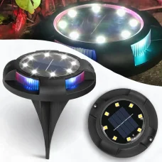 Садові світильники в ґрунт на сонячній батареї 8+4LED Упаковка 4 шт.