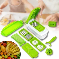 Овочерізка з насадками та контейнером 1.5 л для нарізки Nicer Dicer X3-180 29х14х12 см