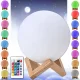 Настільний 3D-нічник-лампа з RGB-підсвіткою і пультом Magic Moon Білий