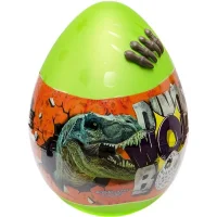 Набір креативної творчості у вигляді пластмасового яйця Dino WOW Box рус  DWB-01-01 ДТ-ГО-09270 20в1 Динозавр