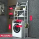 Полиця-стелаж 65х25х166 см для ванної кімнати Laundry Rack YP-106