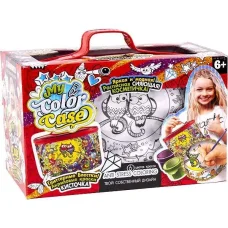 Дитяча косметичка забарвлення з розписним пеналом та фарбами My color case COC-01-01-05