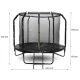 Вуличний дитячий батут на опорах із захисною сіткою та сходами SkyFlyer MS 2921-2-LUX діаметр 244 см Чорний