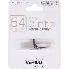 Флешка для зберігання інформації Verico USB 64Gb Climber Gray 1UDOV-RFGY63-NN 603211 Сірий в упаковці 1 шт