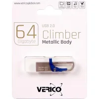 Флешка для зберігання інформації Verico USB 64Gb Climber Blue 1UDOV-RFBE63-NN 603228 Блакитний в упаковці 1 шт