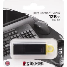 Флешка для зберігання інформації Kingston USB 128Gb DT Exodia Black/Yellow USB 3.2 309928 Чорний в упаковці 1 шт