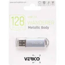 Флешка для зберігання інформації Verico USB 128Gb Wanderer SkyBlue 600845 Сіра в упаковці 1 шт