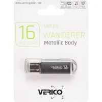Флешка для зберігання інформації Verico USB 16Gb Wanderer Gray 600623 Сіра