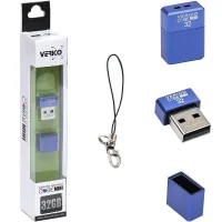 Флешка для зберігання інформації Verico USB 32Gb MiniCube Blue 608780 Синя в упаковці 1 шт