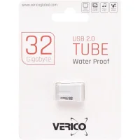 Флешка для зберігання інформації Verico USB 32Gb Tube White 602344 Біла в упаковці 1 шт