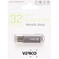 Флешка для зберігання інформації Verico USB 32Gb Wanderer Gray 600685 Сіра в упаковці 1 шт