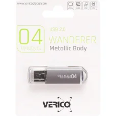 Флешка для зберігання інформації Verico USB 4Gb Wanderer Gray 600500 Сіра в упаковці 1 шт
