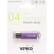 Флешка для зберігання інформації Verico USB 4Gb Wanderer Purple 600524 Пурпурна