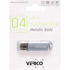 Флешка для зберігання інформації Verico USB 4Gb Wanderer SkyBlue 600548 Сіра в упаковці 1 шт