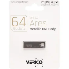 Флешка для зберігання інформації Verico USB 64Gb Ares Black 602863 Чорна в упаковці 1 шт