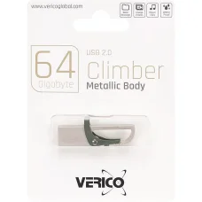 Флешка для зберігання інформації Verico USB 64Gb Climber Green 603235 Зелена в упаковці 1 шт