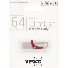 Флешка для зберігання інформації Verico USB 64Gb Climber Red 603242 Червона в упаковці 1 шт