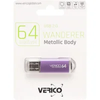 Флешка для зберігання інформації Verico USB 64Gb Wanderer Purple 600760 Пурпурний