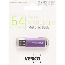 Флешка для зберігання інформації Verico USB 64Gb Wanderer Purple 600760 Пурпурний