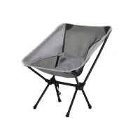 Туристичний легкий складаний стілець Chair For Outdoor Grey Сірий Кемпінговий стілець для походів та риболовлі