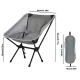 Туристичний легкий складаний стілець Chair For Outdoor Grey Сірий Кемпінговий стілець для походів та риболовлі