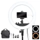 Кільцева LED лампа RL-18 II 45см 55Вт USB WiFi Bluetooth кріплення для телефону та фотоапарата пульт сумка