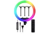 Кільцева селфі лампа RGB LED з трьома тримачами для смартфона 45 см MJ18