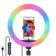 Кільцева світлодіодна RGB лампа MJ38 1 кріплення для телефону та пульт 38 см