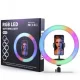 Кільцева світлодіодна міні RGB лампа MJ33 1 кріплення для телефону з пультом 33 см