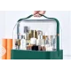 Настільний органайзер для косметики на 2 секції Зелений YM206 Single Drawer Косметичний органайзер з ручкою