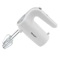 Ручний кухонний міксер RAF R6680W 5 швидкостей із 2 змінними насадками 150W