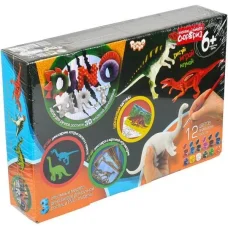 Великий набір для розпису 3D моделей динозаврів Dino Art DA-01-01/05 Творчий набір для любителів динозаврів