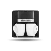 Краплинна кавоварка на 2 чашки одночасно Domotec MS-0708 Чорна