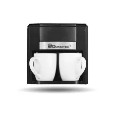 Краплинна кавоварка на 2 чашки одночасно Domotec MS-0708 Чорна