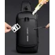 Сумка чоловіча XIO Fashion із USB зарядкою та кодовим замком Чорна