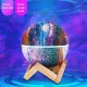 Нічник-проектор у вигляді Планети у тріщинах з пультом керування k880