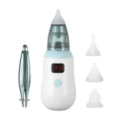 Аспіратор дитячий BABY NOSE MA-20 акумуляторний 2-в-1 для очищення вух та носа малюків та новонароджених