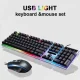 Комп'ютерна ігрова клавіатура Gaming G21B з RGB підсвічуванням та мишкою з USB інтерфейсом