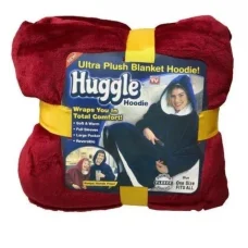 Толстовка з капюшоном і рукавами Huggle Hoodie оверсайз Бордовий