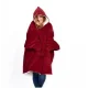 Толстовка з капюшоном і рукавами Huggle Hoodie оверсайз Бордовий