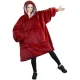 Толстовка з капюшоном і рукавами Huggle Hoodie оверсайз Бордовий