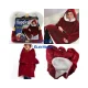 Толстовка з капюшоном і рукавами Huggle Hoodie оверсайз Бордовий