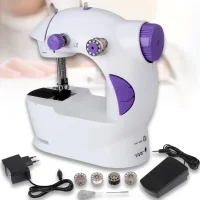 Міні-швейна машинка з живленням від мережі та від батарейок Mini Sewing Machine SM-202 A 6Вт