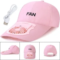 Охолоджувальна сонцезахисна кепка з вентилятором Fan RS-75 Рожевий