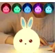 Силіконовий дитячий нічник LED Rabbit Soft Touch Зайчик з вбудованим акумулятором
