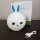 Силіконовий дитячий нічник LED Rabbit Soft Touch Зайчик з вбудованим акумулятором