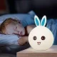 Силіконовий дитячий нічник LED Rabbit Soft Touch Зайчик з вбудованим акумулятором