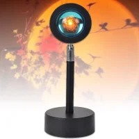 Світильник проекційний з ефектом заходу сонця Sunset Lamp Чорний Лампа LED для селфі WOW Pro