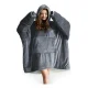 Толстовка плед з капюшоном та рукавами Huggle Hoodie оверсайз Сірий